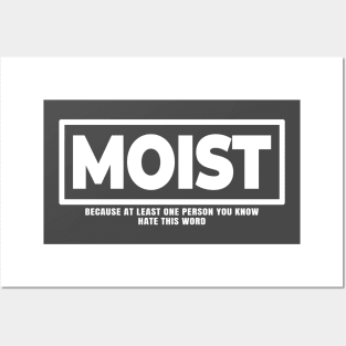 Moist - White Type AL Posters and Art